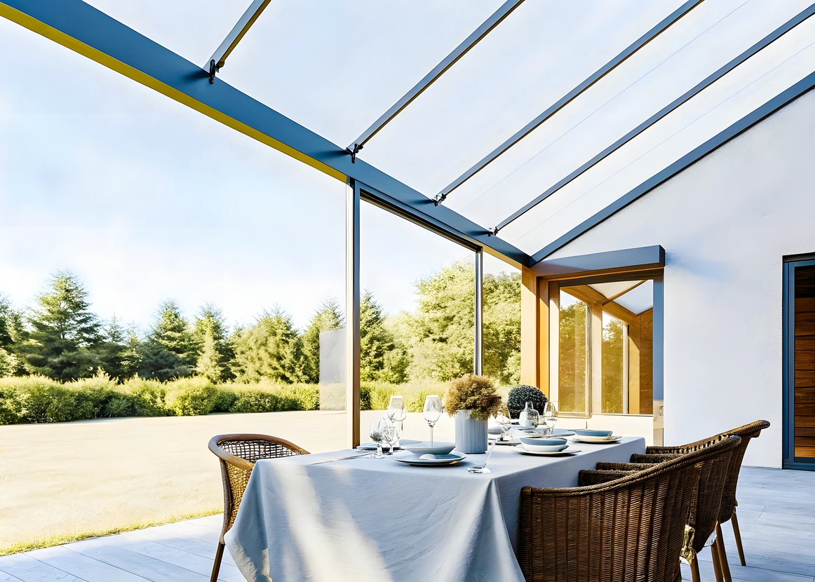 Façade extérieure de maison avec fenêtre équipée d'un volet roulant blanc en position semi-ouverte